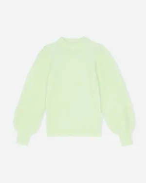 Soft Wool Knit Pullover -  Patina Green