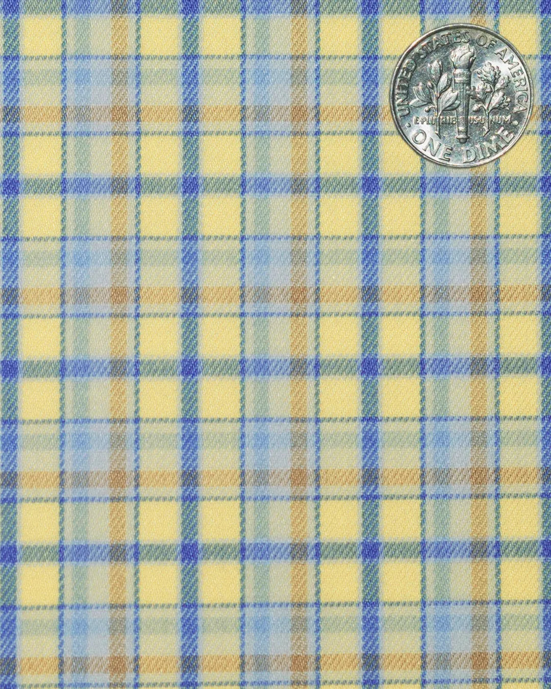 Soft Yellow Blue Tatersall Shirt