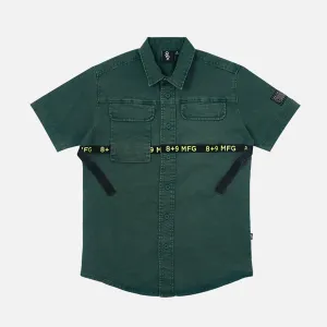 Strapped Up Vintage  Button Up Shirt Green