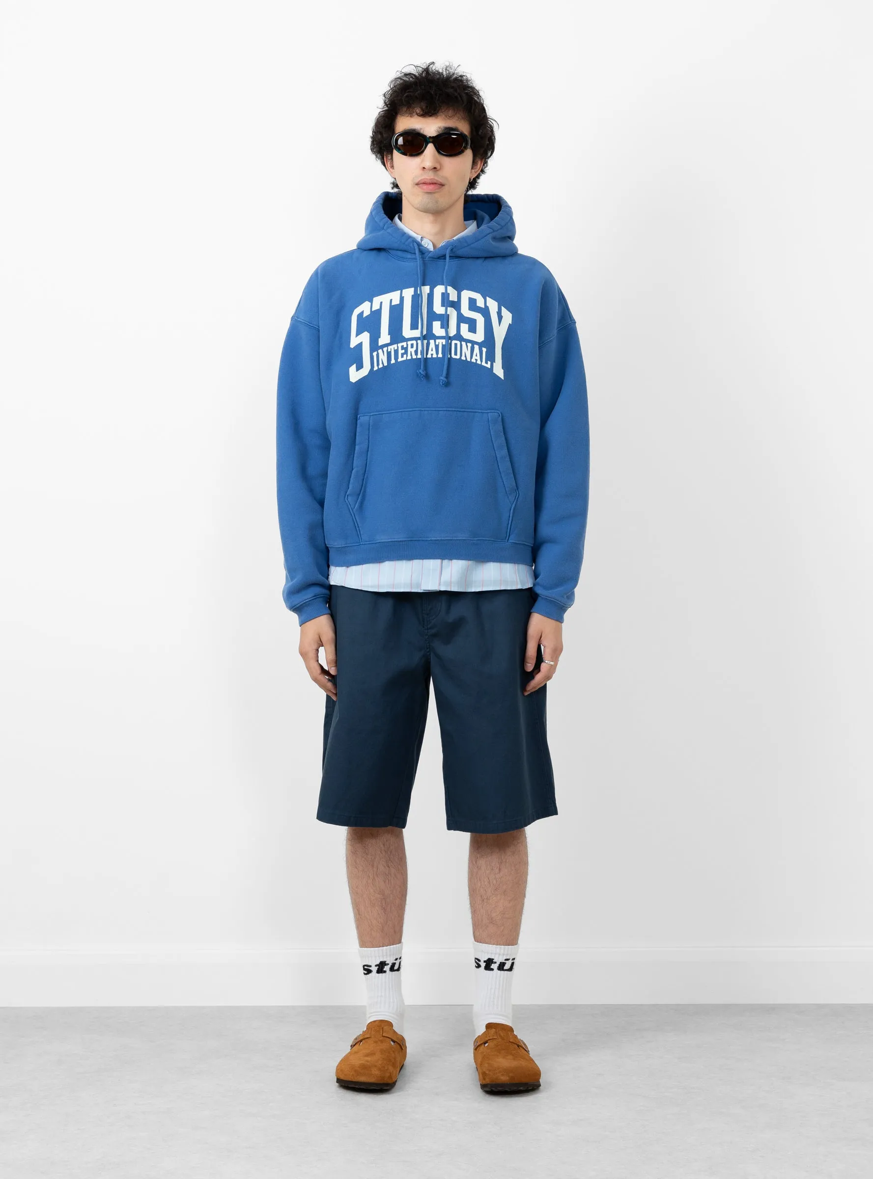 Stussy Intl Relaxed Hoodie Blue