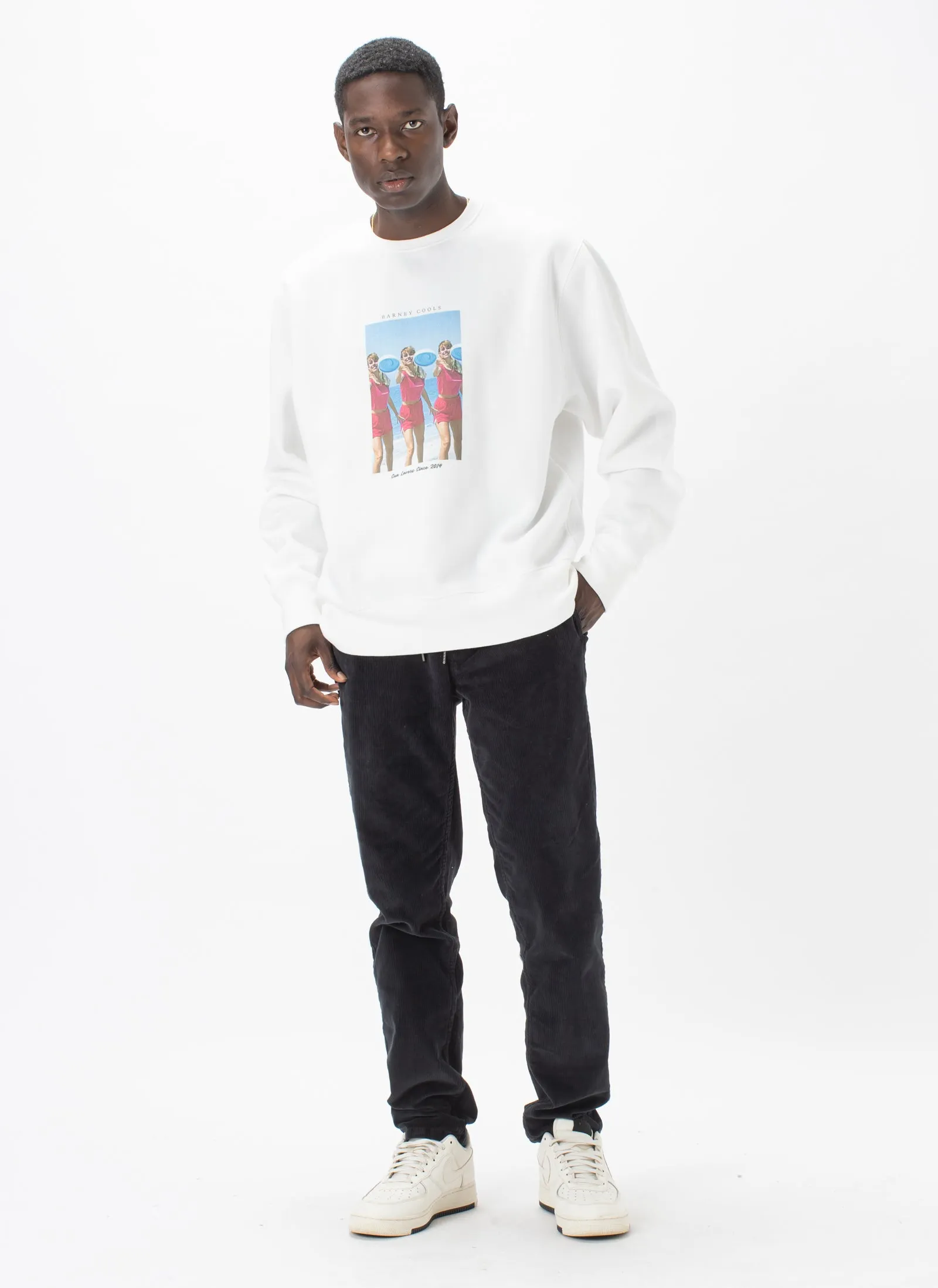 Sun Lover Crew Sweatshirt White