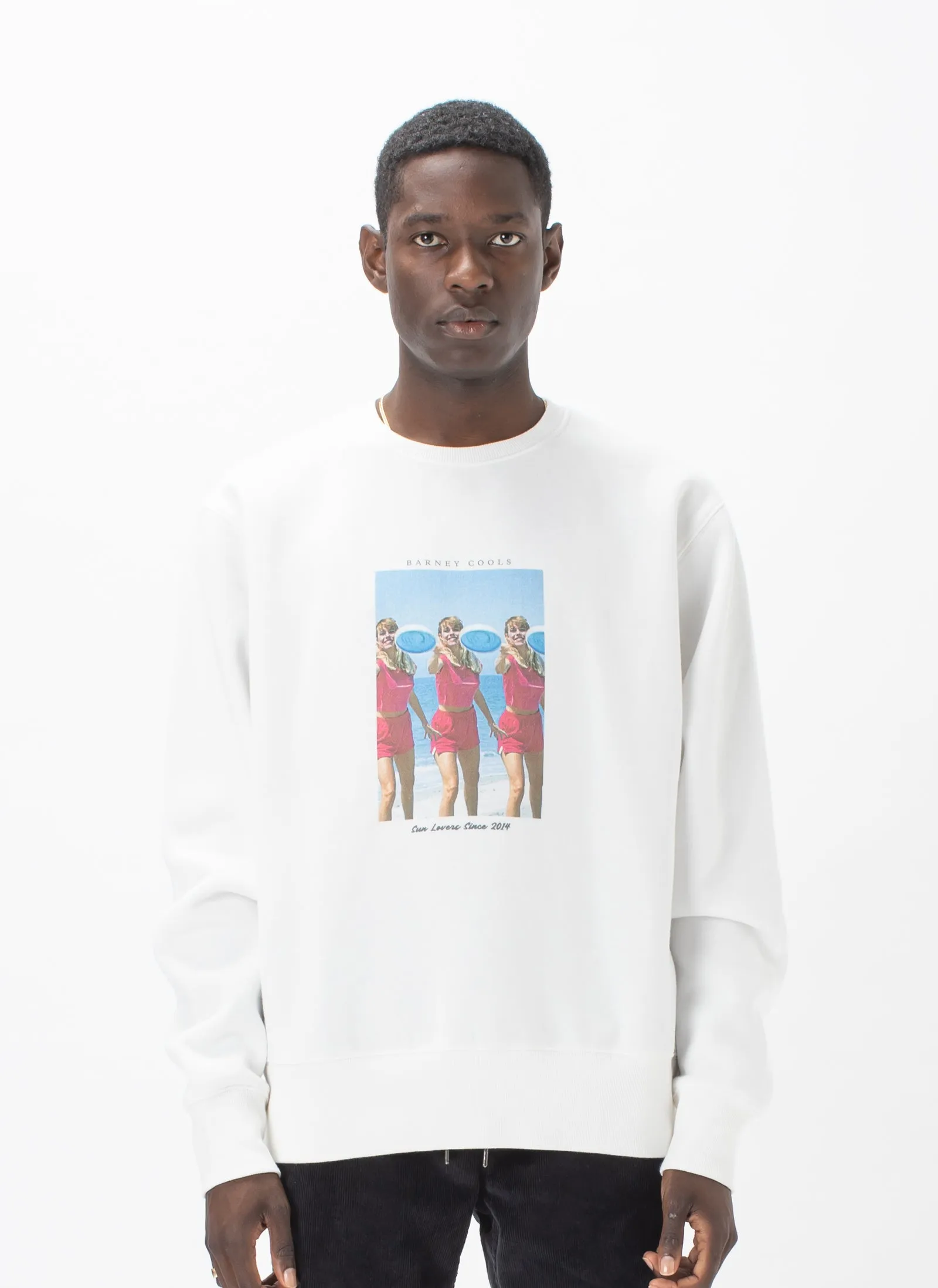 Sun Lover Crew Sweatshirt White