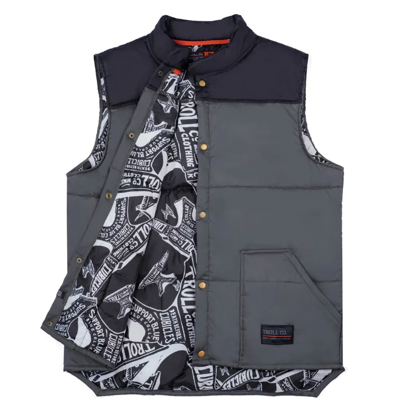 Troll Co. Men's Redford Snap-Front Graphic Lined Vest