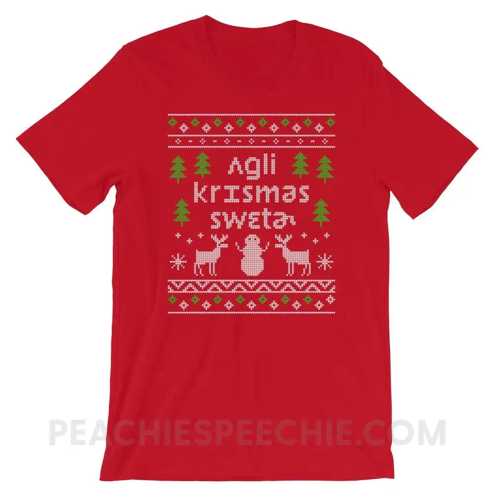 Ugly Christmas Sweater Premium Soft Tee