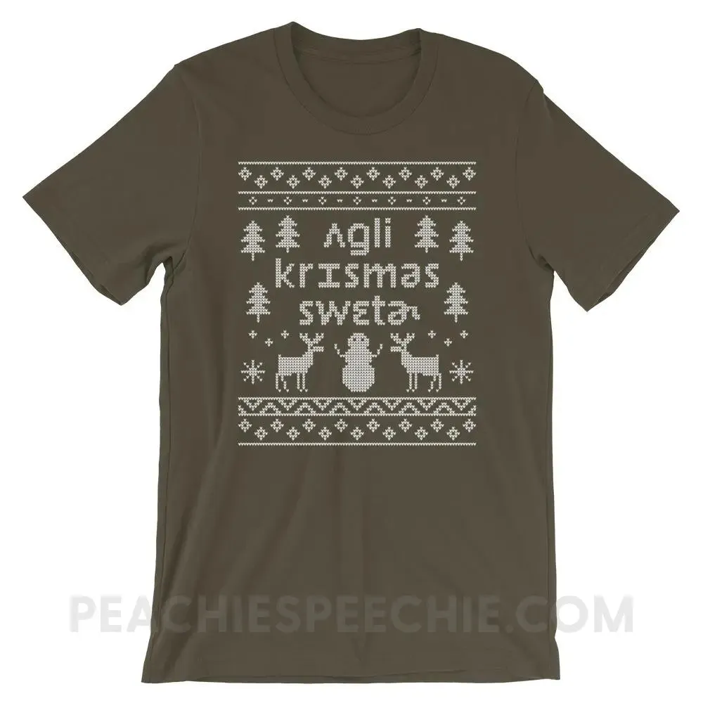 Ugly Christmas Sweater Premium Soft Tee