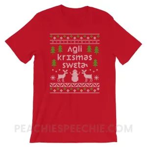 Ugly Christmas Sweater Premium Soft Tee