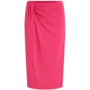 Vila Woman Phoenix Midi Skirt Pink Yarrow