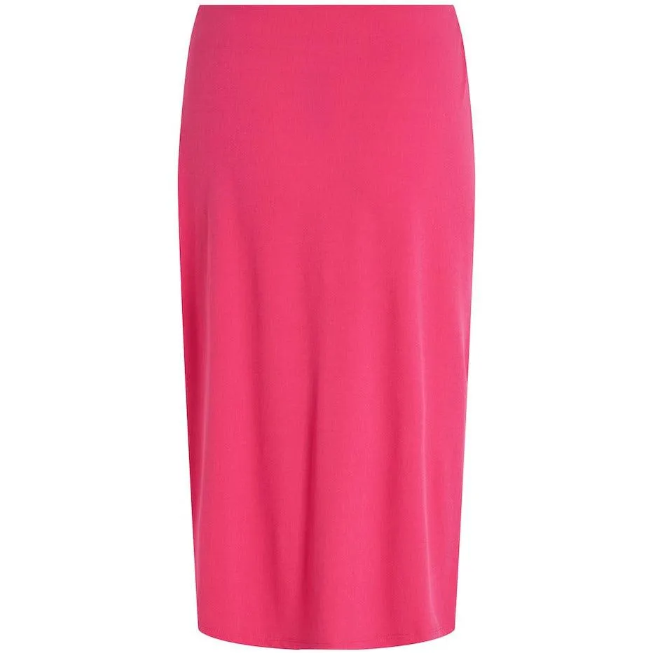 Vila Woman Phoenix Midi Skirt Pink Yarrow