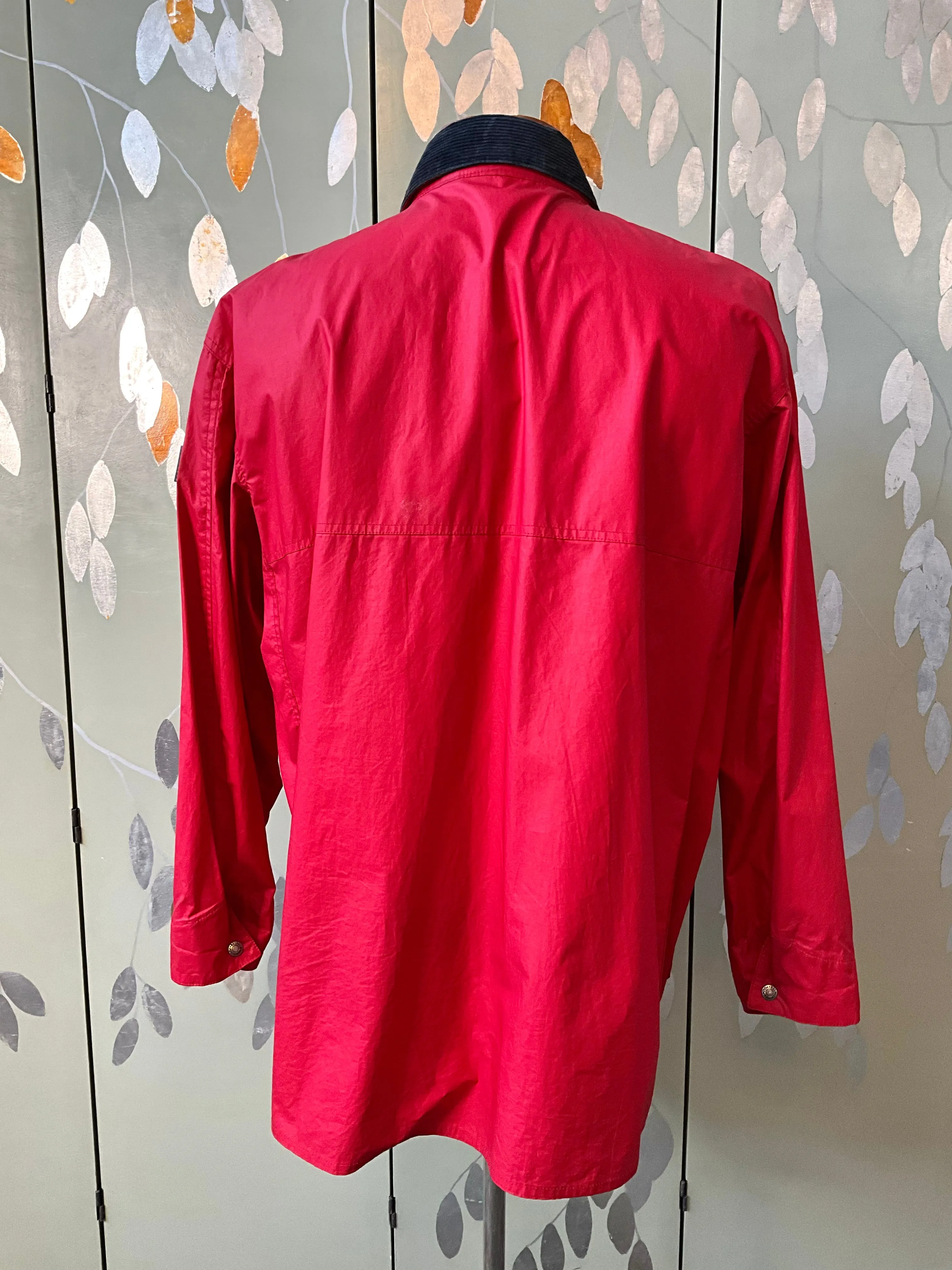 Vintage 1980s Polo Sport Ralph Lauren Red Fireman Raincoat, XL