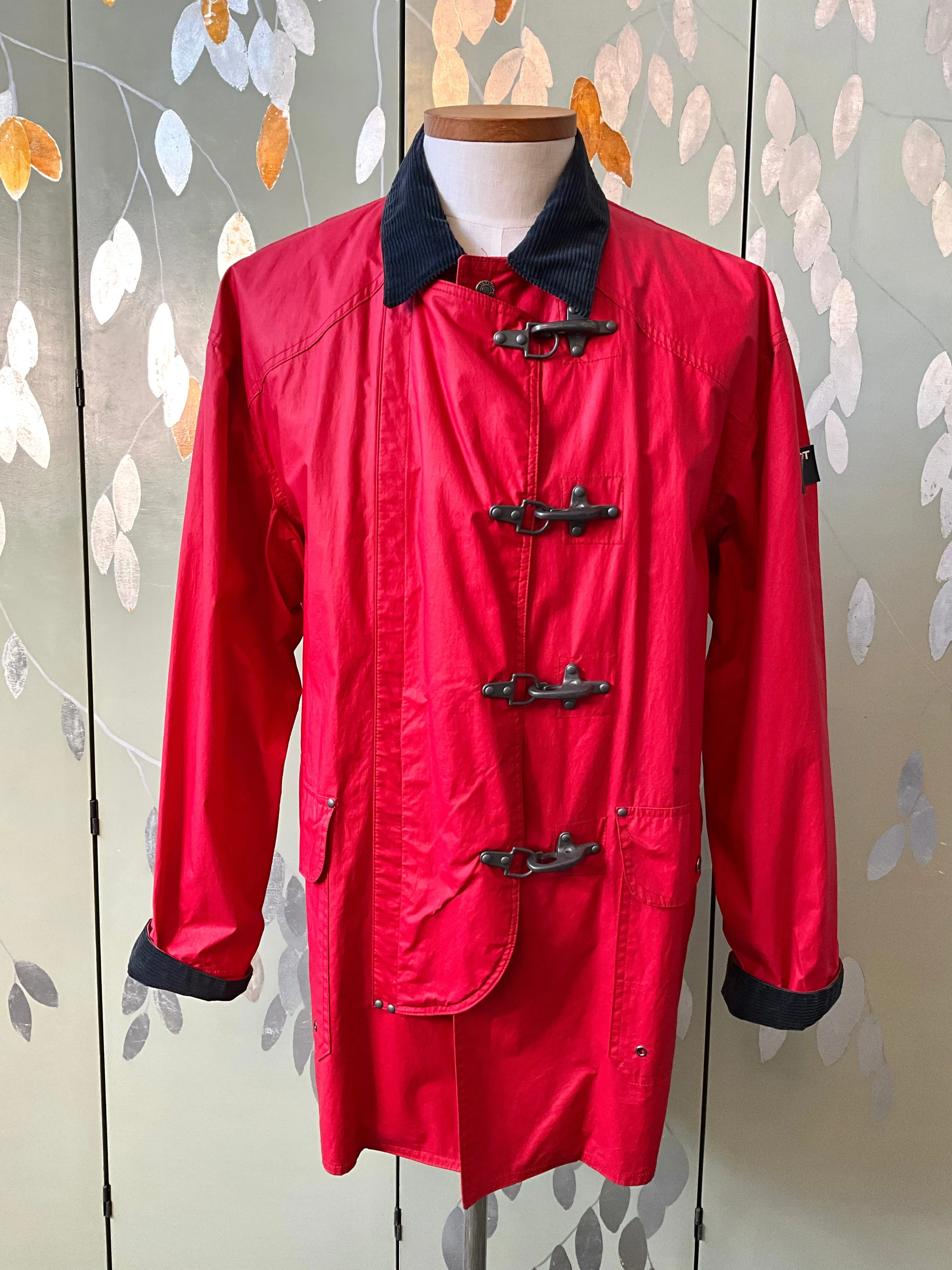 Vintage 1980s Polo Sport Ralph Lauren Red Fireman Raincoat, XL