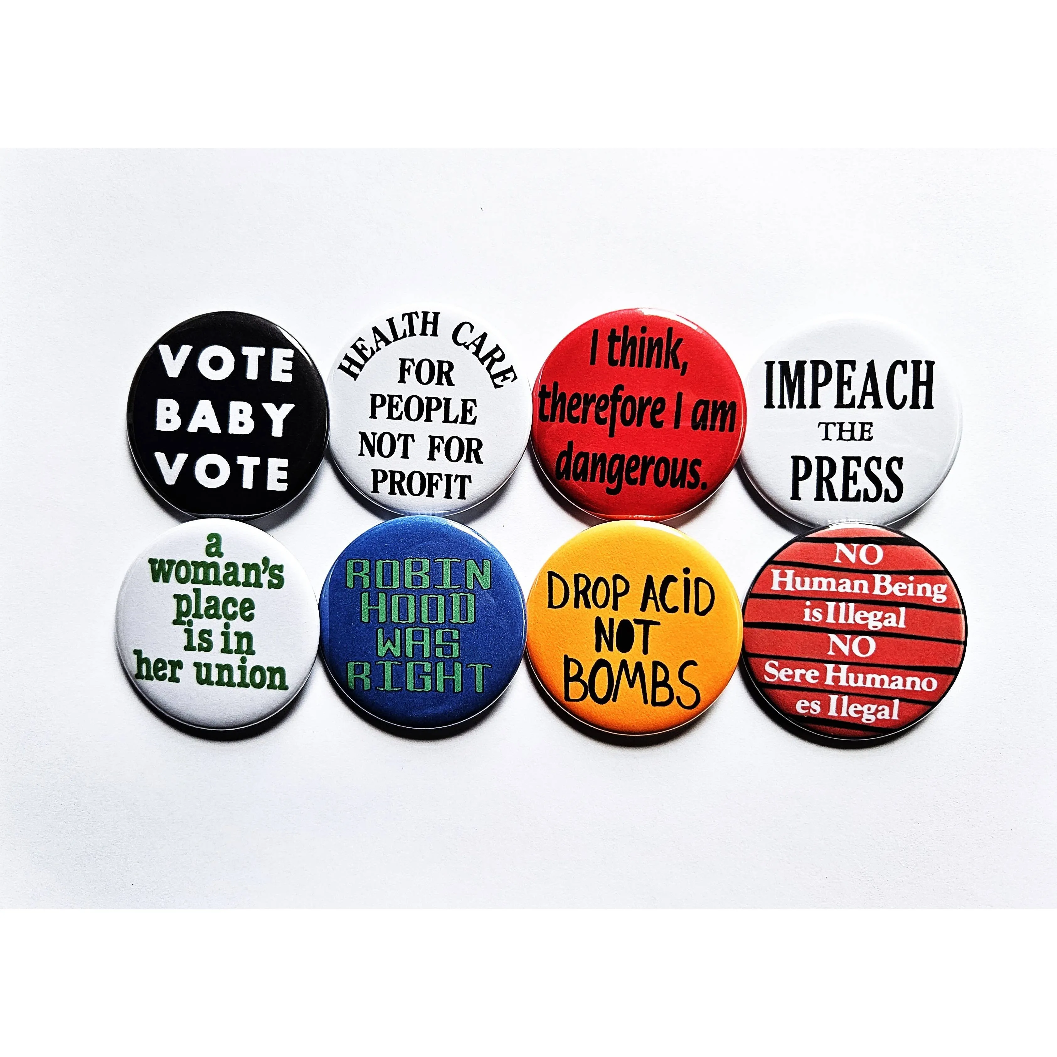 Vintage Reproduction Healthcare for People Not Profit Political Small Pinback Button | 1.25" Diameter