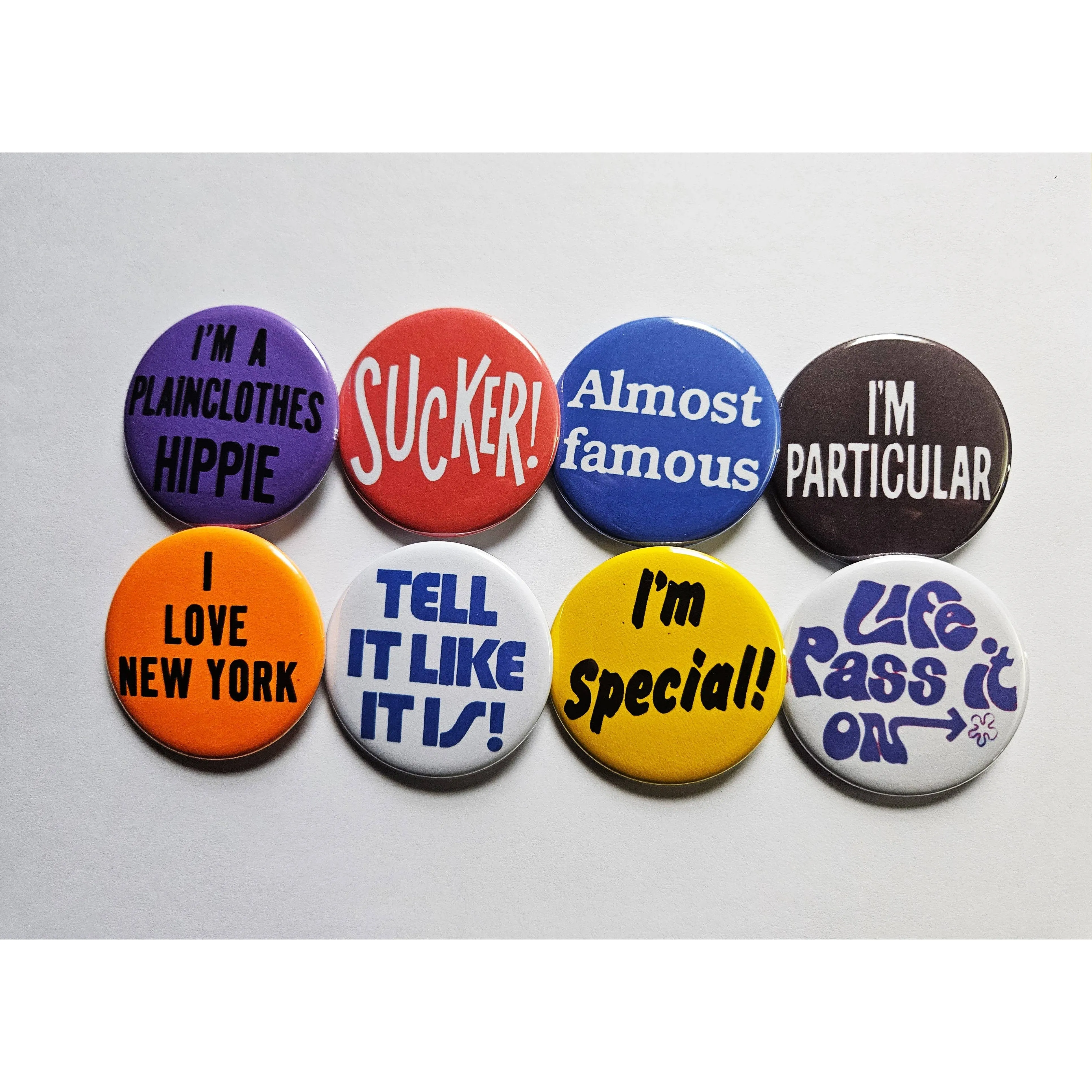 Vintage Reproduction Tell It Like It Is Small Pinback Button | 1.25" Diameter