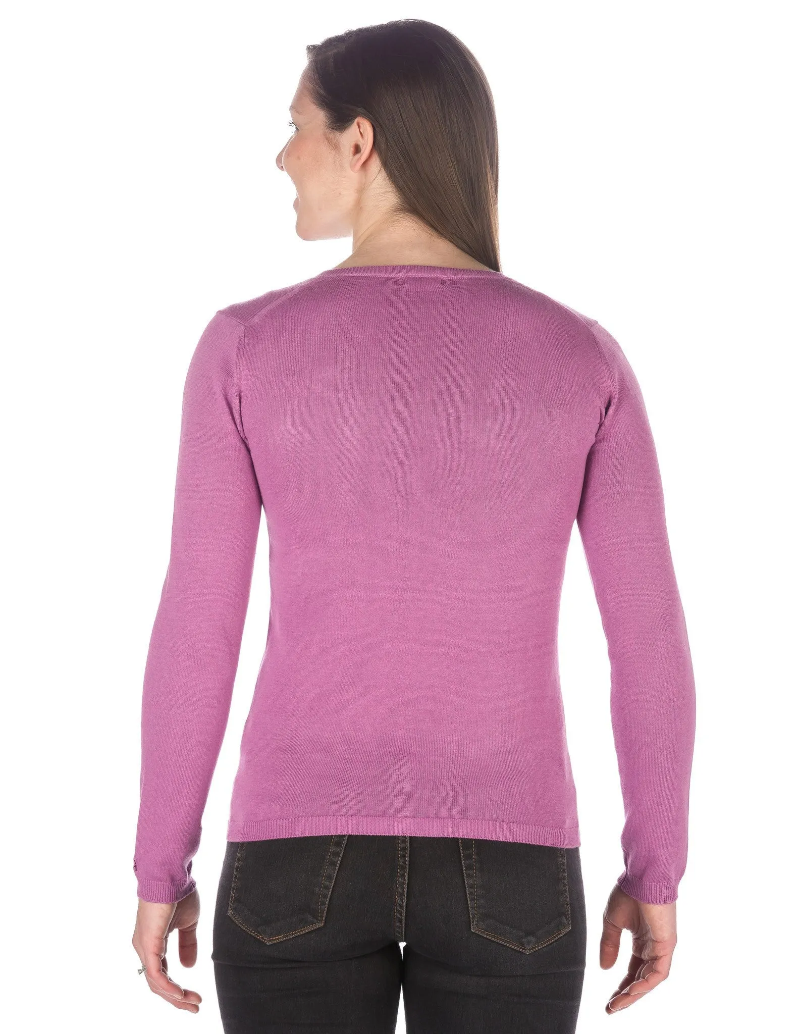 Women's 100% Cotton V-Neck Essential Sweater